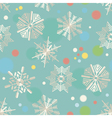 Paper snowflakes seamless pattern vector image