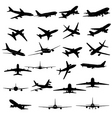 Planes silhouette vector image