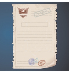 Old Top Secret Document vector image