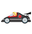 Boy and a racing car vector image