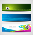 Banner headers soccer ball set design vector image