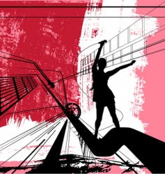 Dancing girl vector image