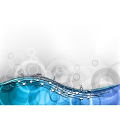Blue music background vector image