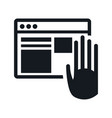Website internet hand touch digital vector image