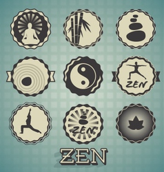 Zen Labels vector image
