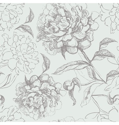 Peony seamless pattern vector image