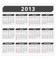 2013 Calendar vector image