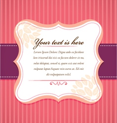 Cute vintage frame vector image