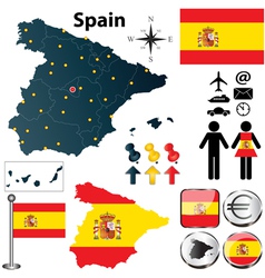 Map of Spain vector image