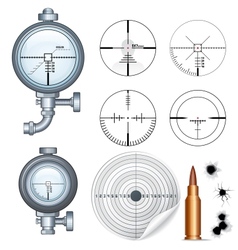Sniper Scope Target Crosshair Clip Art vector image