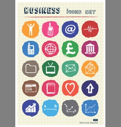 Business shopping and work web icons set vector image