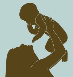 Mother and baby vector image
