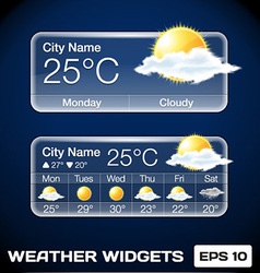 Weather Widgets vector image