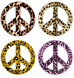 Animal print peace design vector image