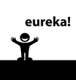 Eureka silhouette vector image