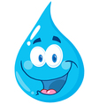 Water Drop Cartoon Character vector image