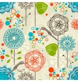 Retro garden seamless pattern vector image