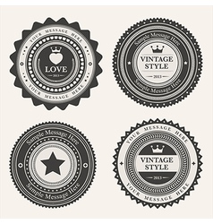 Set of blank retro vintage badges and labels vector image