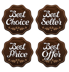 Best Seller Choice Price Offer Labels vector image