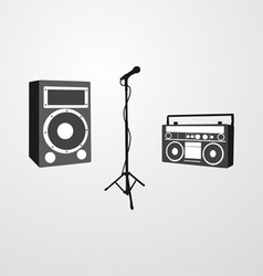 Music design elements vector image