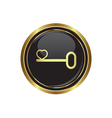 Key icon with heart vector image