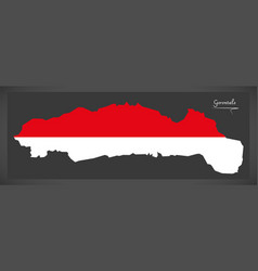 Gorontalo indonesia map with indonesian national Gorontalo indonesia map with indonesian national vector image