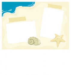 Beach photo frame vector image