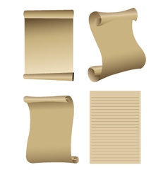 Old paper set vector image