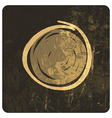 Grunge circle symbol hand drawn vector image
