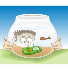 Drown cellphone vector image