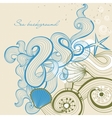 Sea and beach background vector image