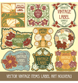 Label art nouveau vector image