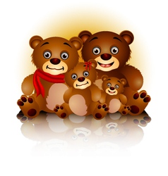 Happy bear family in harmony and love vector image