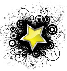 Grunge star vector image