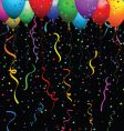 Confetti and balloons vector image