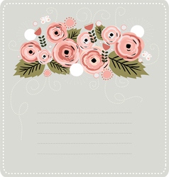 Floral stationary background vector image
