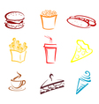 Fast Food Icons vector image