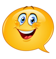 Speech bubble emoticon vector image