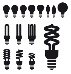 Set of energy saving bulbs vector image