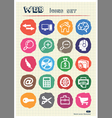 Doodle Internet and finance icons set vector image