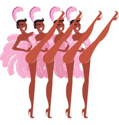Showgirls vector image
