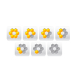 Progress bar with honeycomb vector image