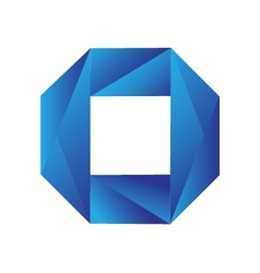 Blue geometric logo Blue geometric logo vector image