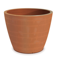 Ceramic flower pot vector image