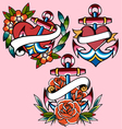 Anchor navy tattoo vector image