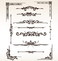 Vintage elements set vector image