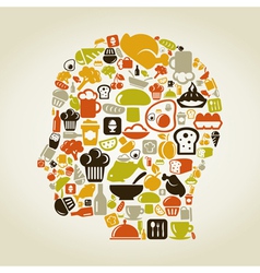 Head food vector image