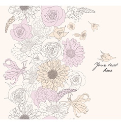 Flower pattern seamless vector image