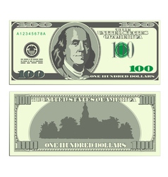 Hundred dollar banknote vector image