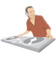Dj vector image